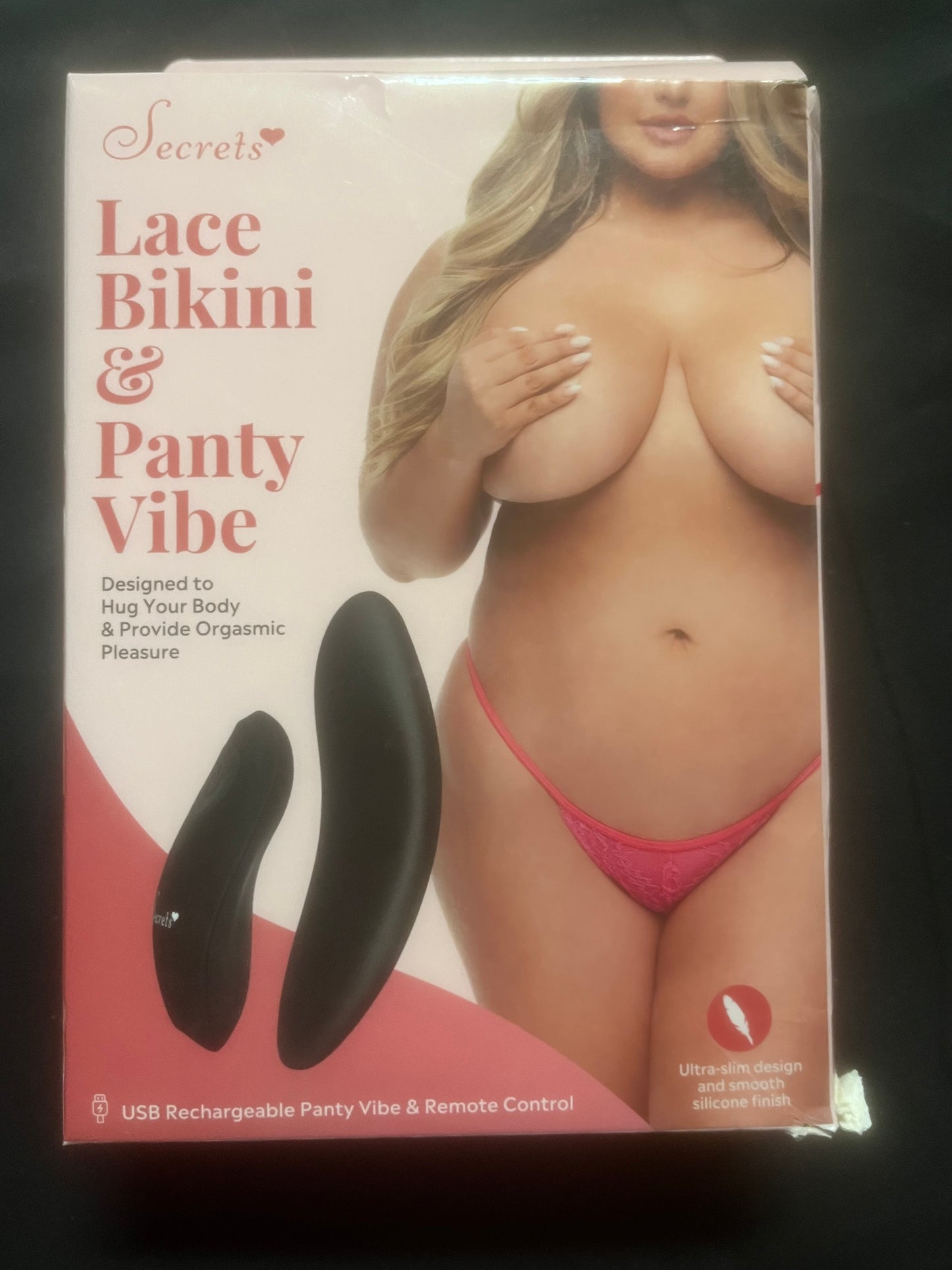 Gen- X Hot Pink Lace Bikini & Remote Panty Vibe in OSXL