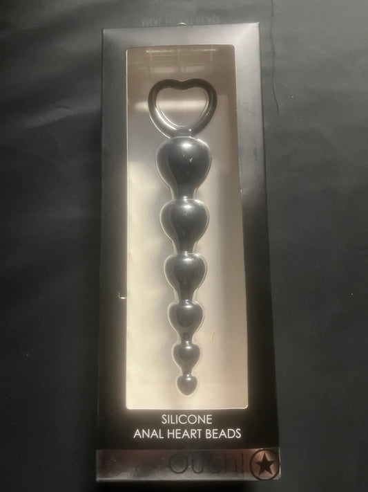 Ouch! Silicone Anal Heart Beads