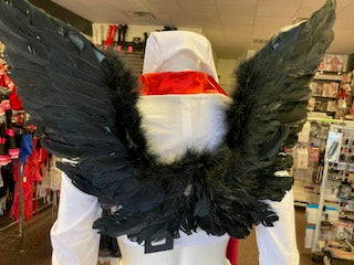 Forplay Costume Accessory -Black Feather Wings