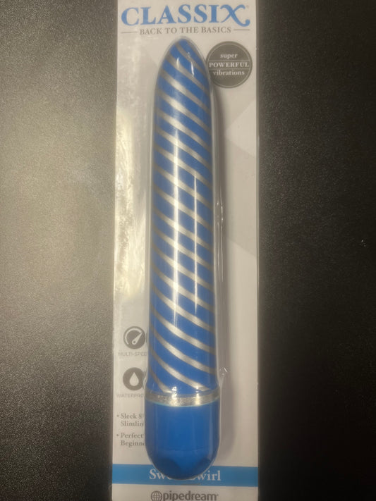 Classix Sweet Swirl Vibrator in Blue