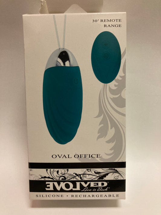 Oval Office Egg Vibe with Remote in Teal