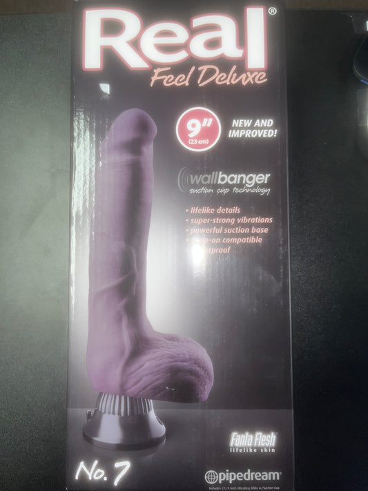 Real Feel Deluxe 9 Inch Vibrating Wall Banger Dildo