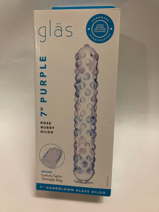 gläs Purple Rose Nubby Dildo