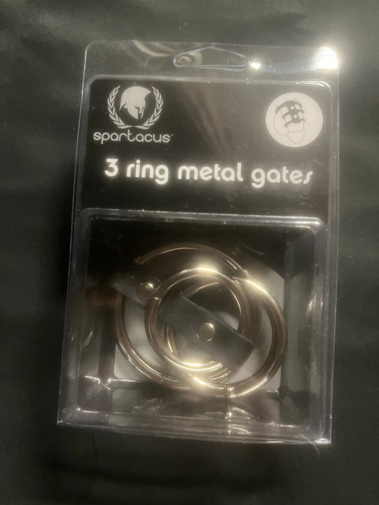 Spartacus 3 Ring Metal Gates of Hell Cock Cage