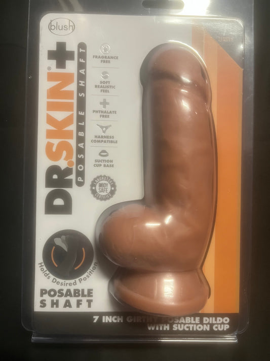 Blush Dr. Skin Plus Girthy Poseable Dildo