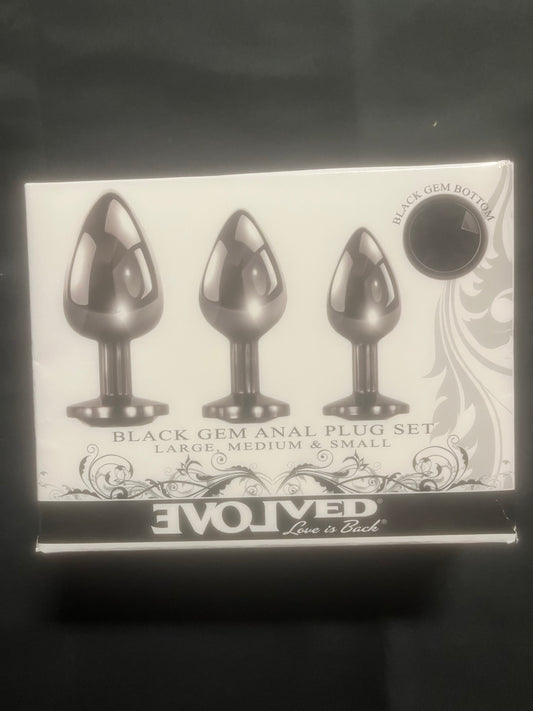 Evolved Novelties Black Gem Anal Plug Set