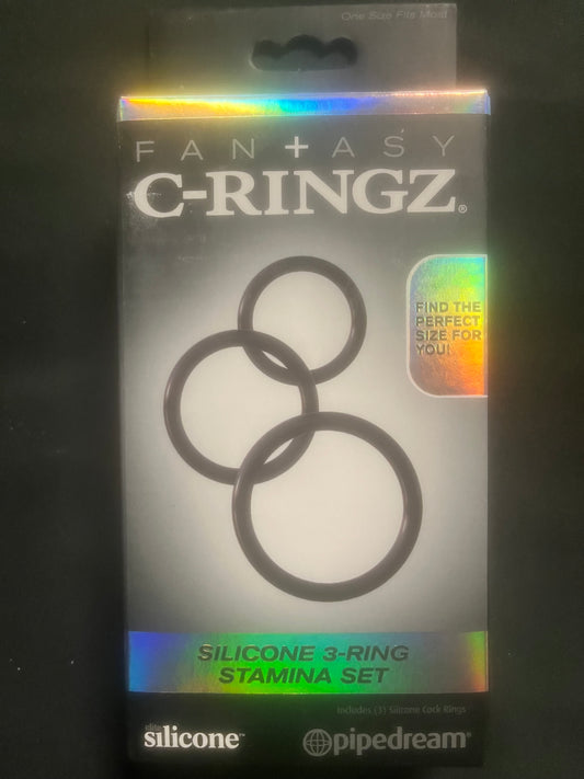 PipeDream Silicone 3 Ring Stamina Cock Ring Set
