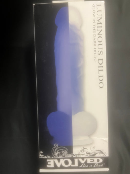 Luminous Glow In The Dark Dildo in Blue