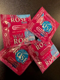 Wild Rose RIBBED Condoms