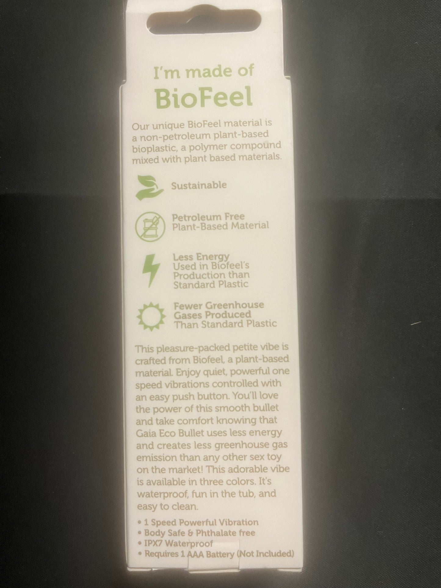 Gaia BioFeel Biodegradable Bullet Vibe