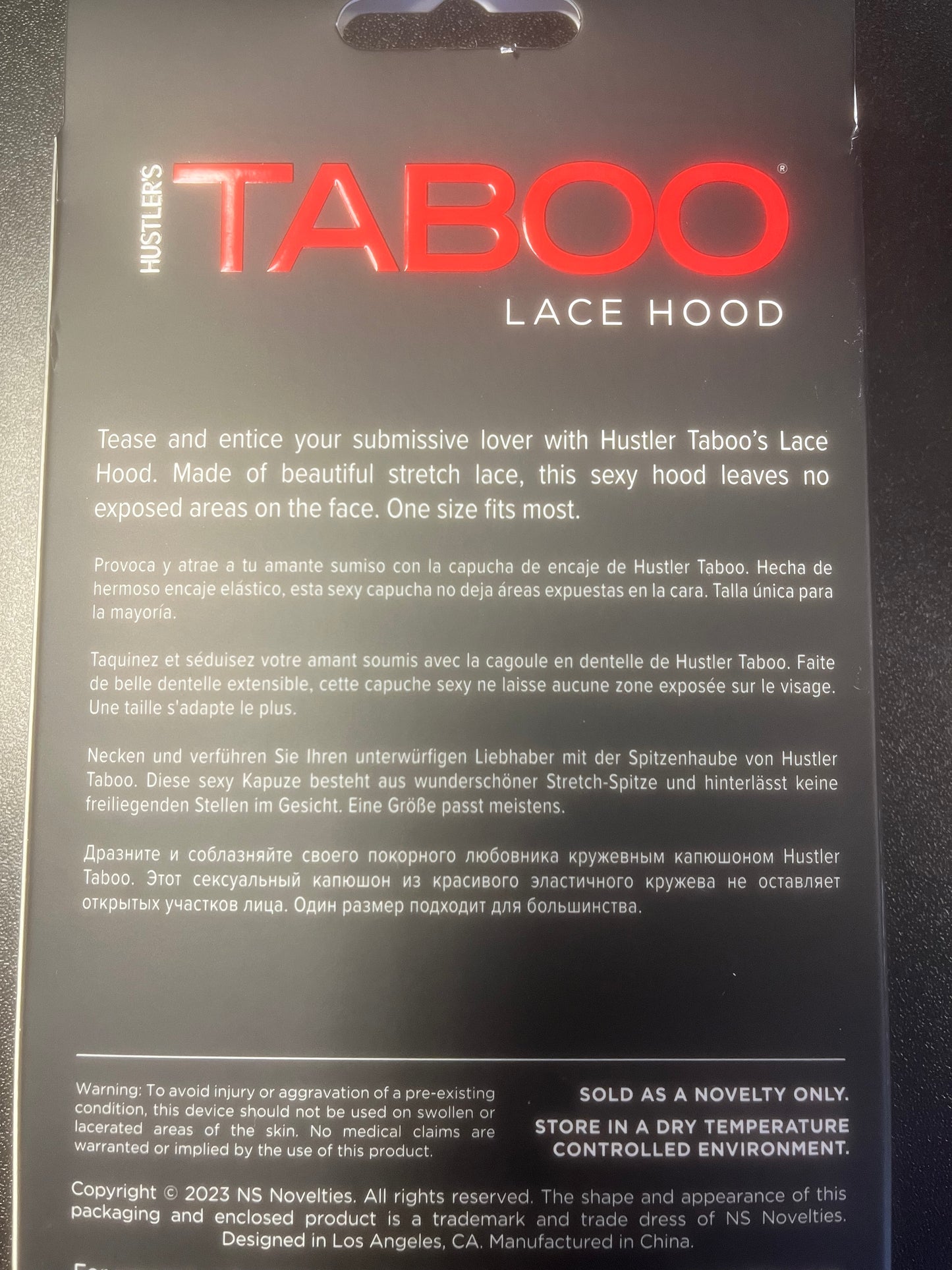 NS Novelties Taboo Lace Hood