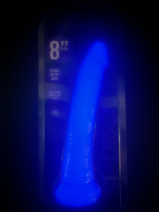 Shots Toys RealRock Glow In The Dark 8 Inch Slim Dildo