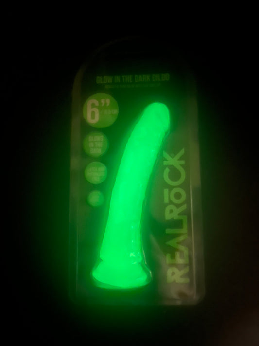 Real Rock 6" Glow Slim Dildo