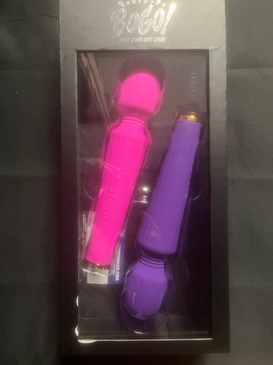 BOGO! Silicone Wand Vibes in Purple & Pink