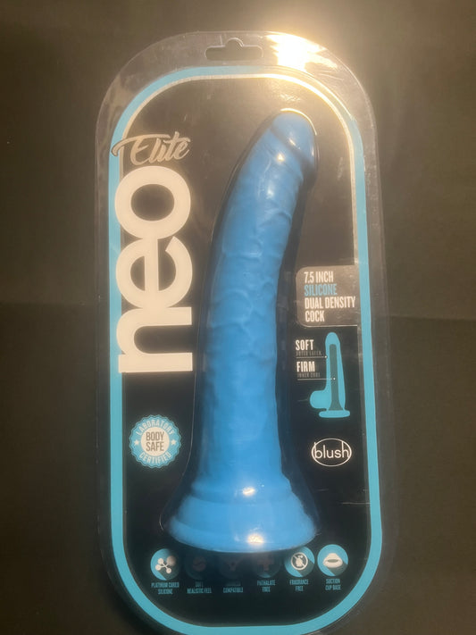 Blush Neo Elite 7.5 Inch Dual Density Silicone Cock