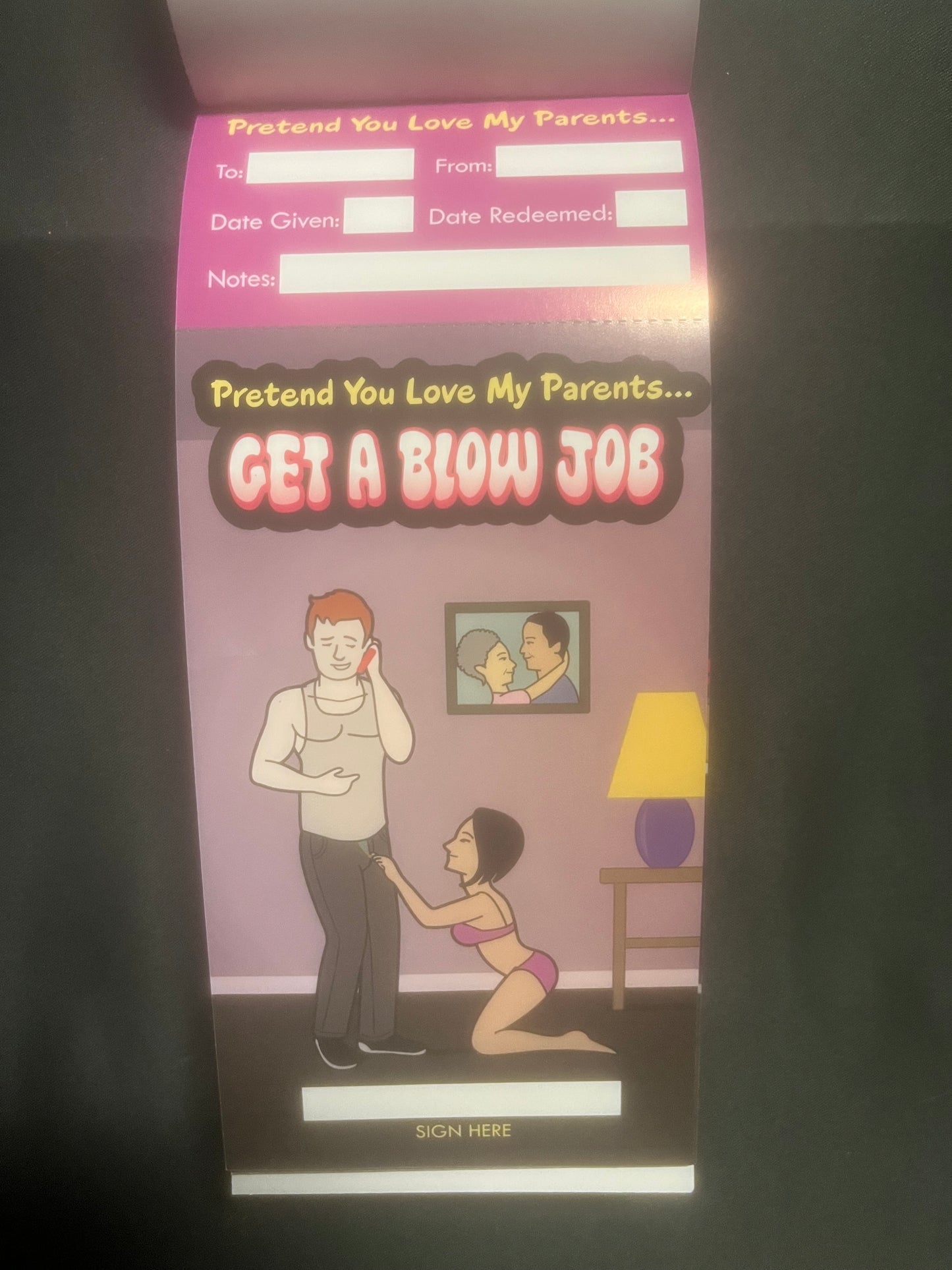Blow Job Rewards Voucher Booklet