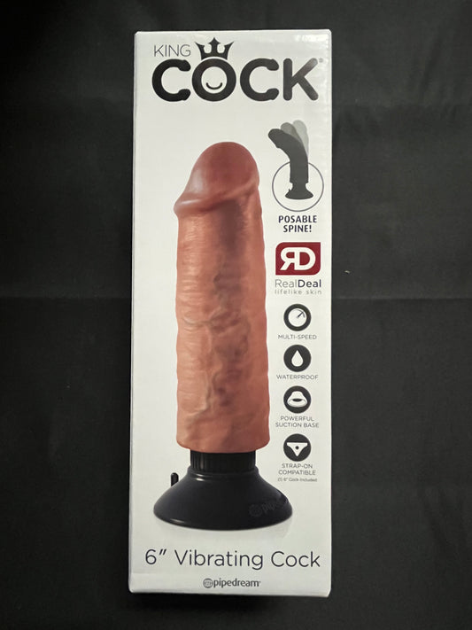 PipeDream King Cock 6 Inch Vibrating Suction Dildo