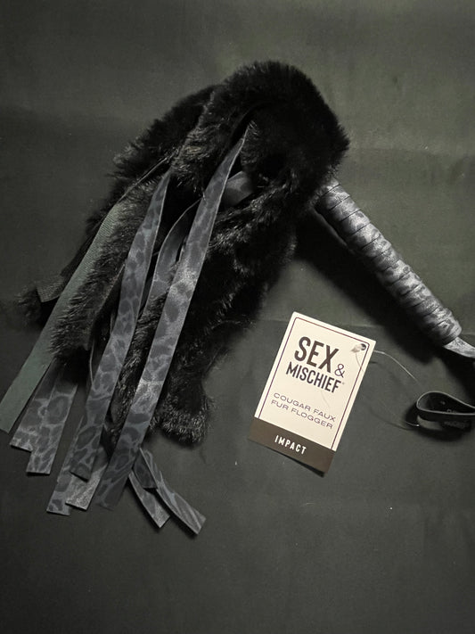 SportSheets Sex & Mischief Cougar Faux Fur Flogger
