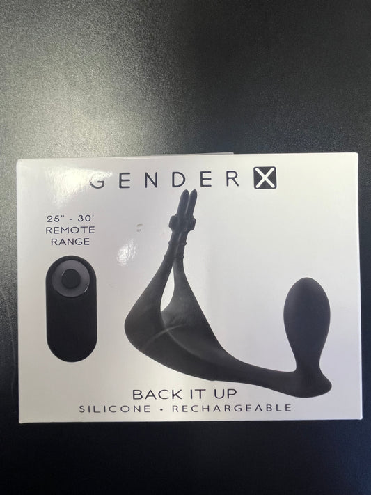 Evolved Novelties Gender X Back It Up Remote Plug and Ring Vibe