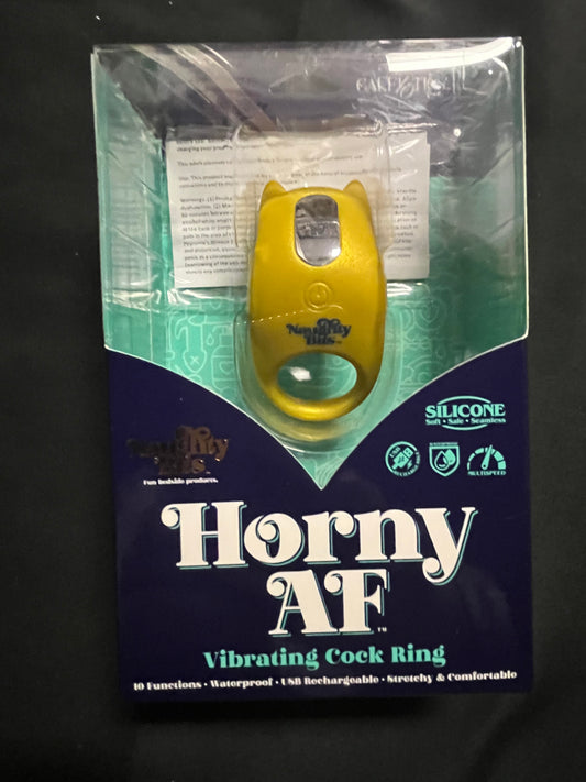 CalExotics Naughty Bits Horny AF Vibrating Cock Ring