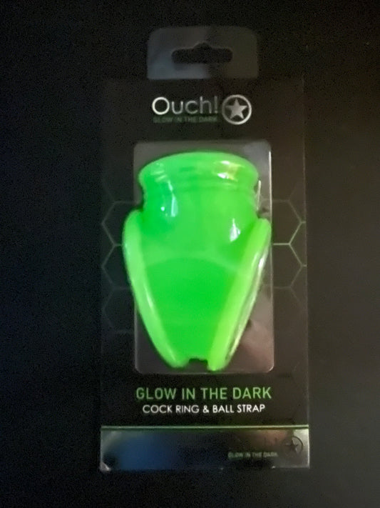 Ouch! Glow In The Dark Cock & Ball Strap