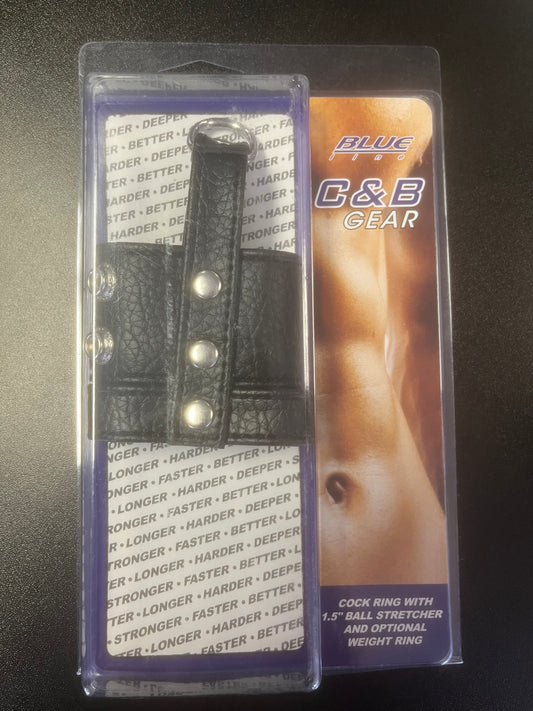 Blue Line C&B Gear Cock Ring with 1.5" Ball Stretcher and Optional Weight