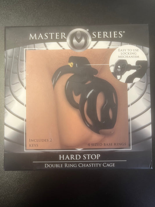 Master Series Hard Stop Double Ring Chastity Cage